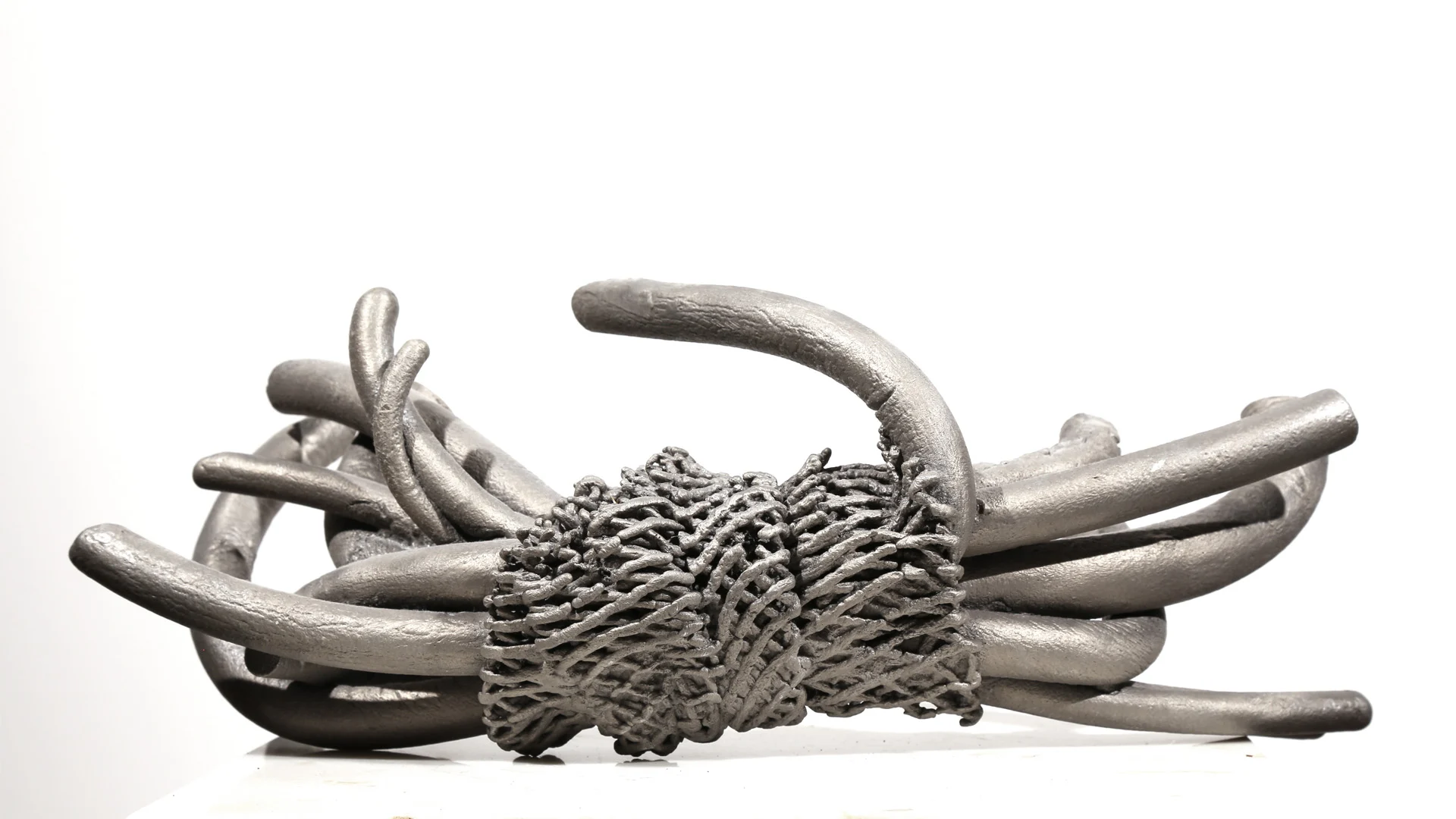 Fruit | aluminum | 6 x 8 x 15 inches Knot, Pure Knots, Sand-casted aluminum sculpture by Mel Hantz