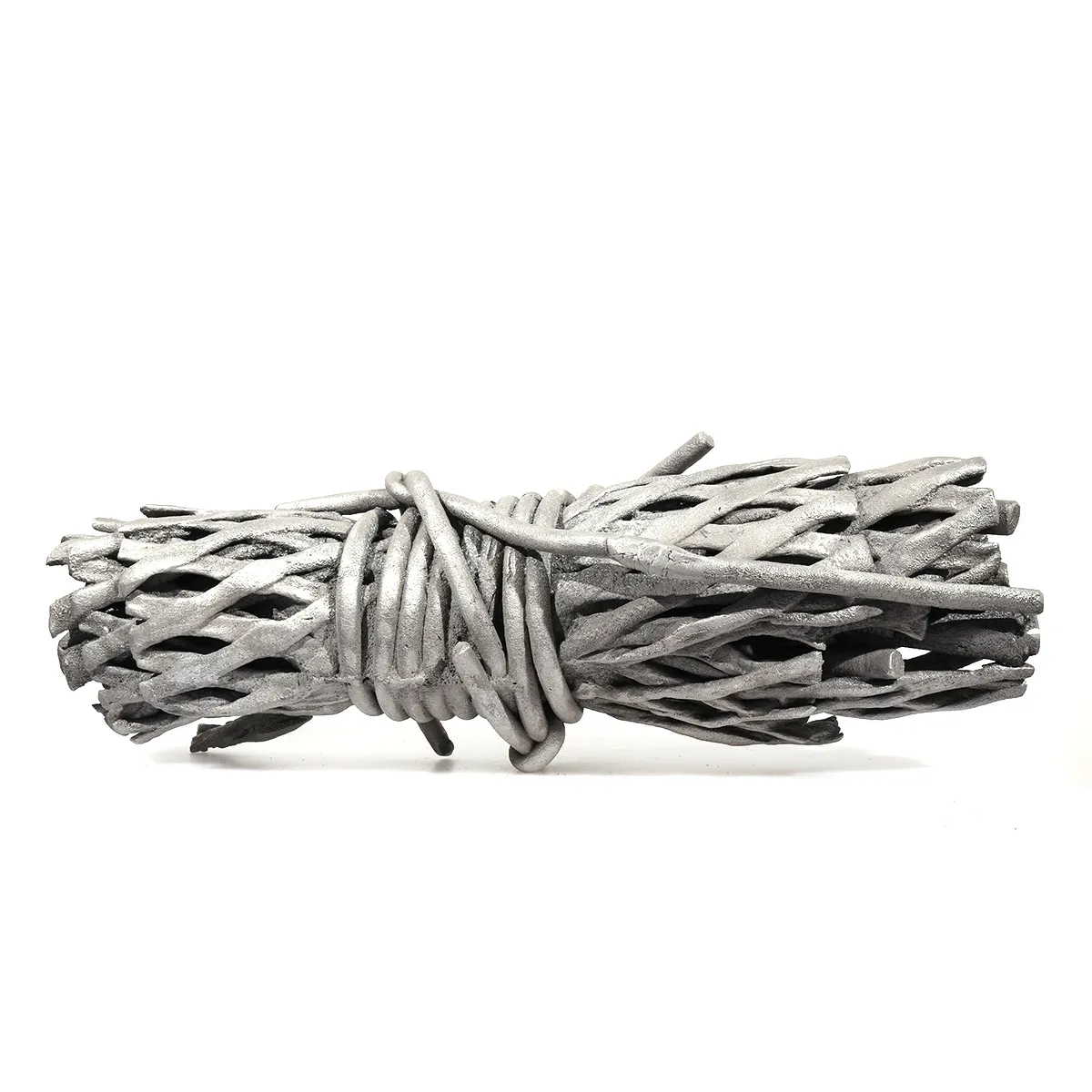 Bundle II | aluminum | 7 x 22 x 6 inches- Knot- Pure- Knots- Sand-casted- aluminum -sculpture -by -Mel -Hantz