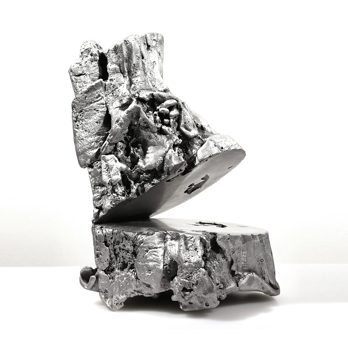 Great Knot | aluminum | 9 x 17 x 10 inches -Knot- Pure- Knots- Sand-casted -aluminum -sculpture -by -Mel -Hantz