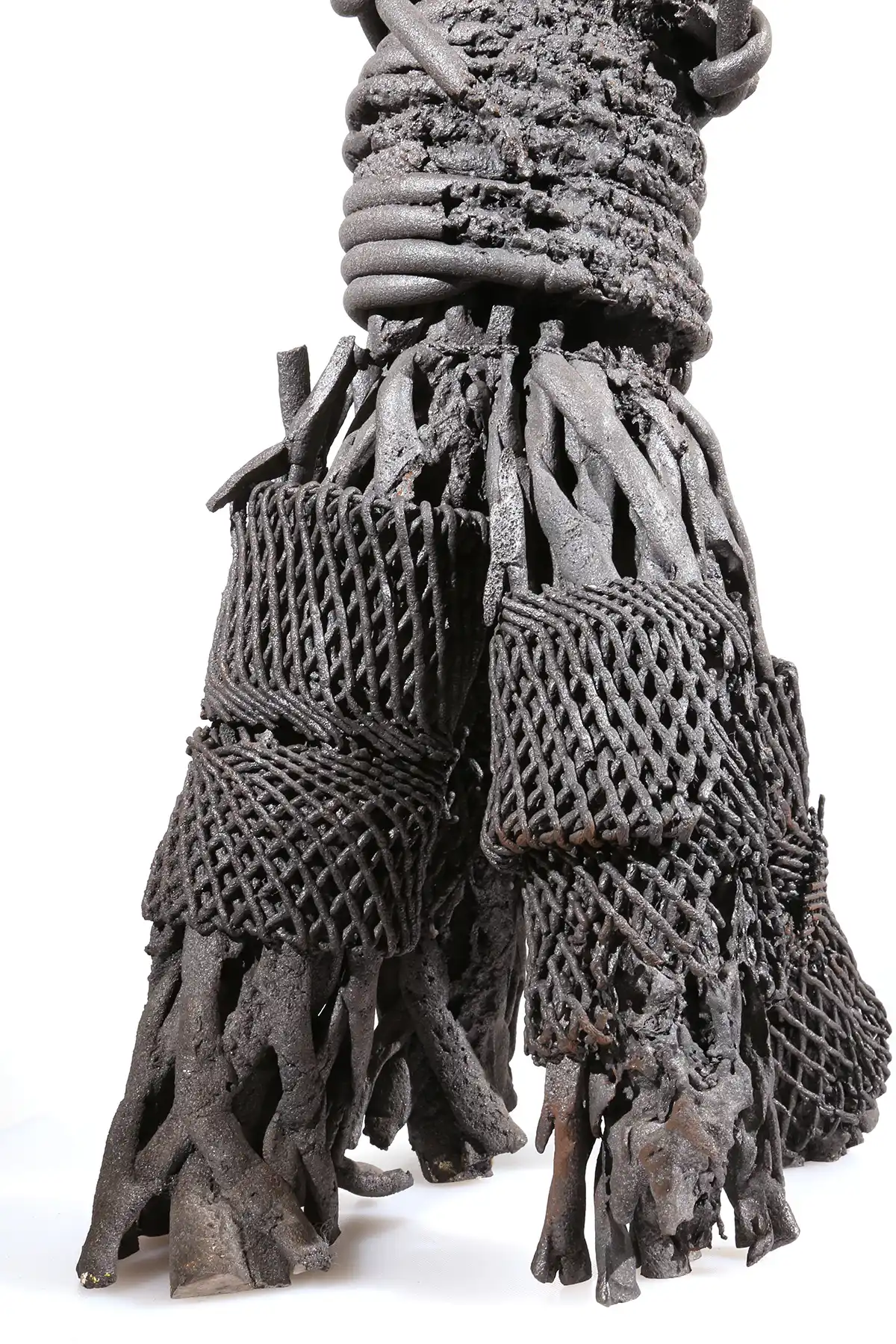 Iron Knot | iron | 34 x 14 x 12 inches Knot, Pure Knots, Sand-casted iron sculpture by Mel Hantz