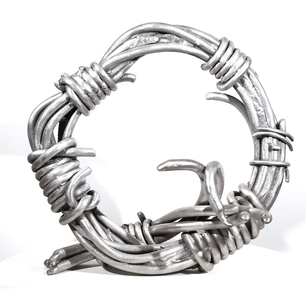 Closure III | aluminum | 18 x 19 x 10 inches- Knot- Pure- Knots- Sand-casted -aluminum -sculpture -by- Mel- Hantz