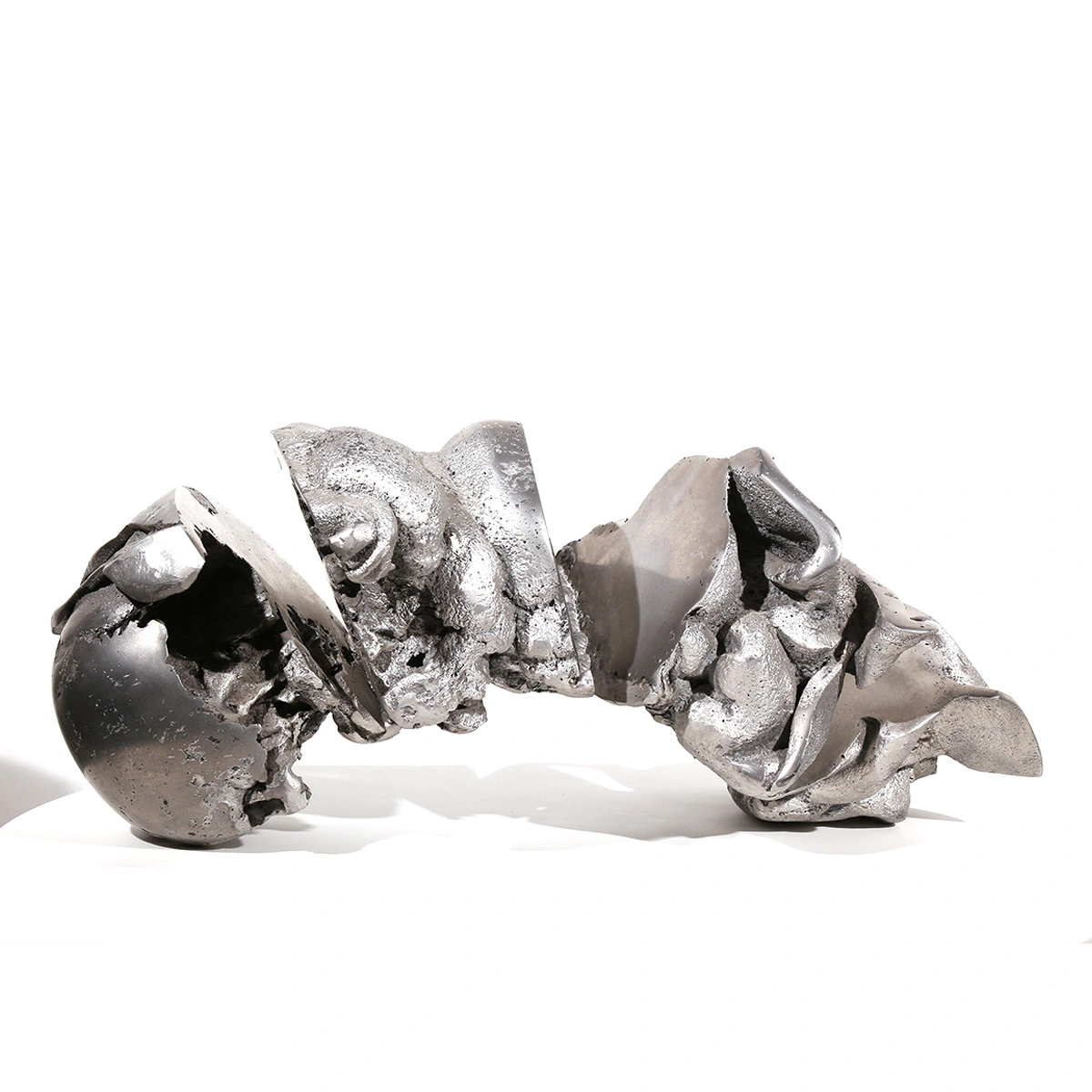 Female Knot | aluminum | 9 x 21 x 11 inches -Knot- Pure -Knots- Sand-casted -aluminum -sculpture -by -Mel -Hantz