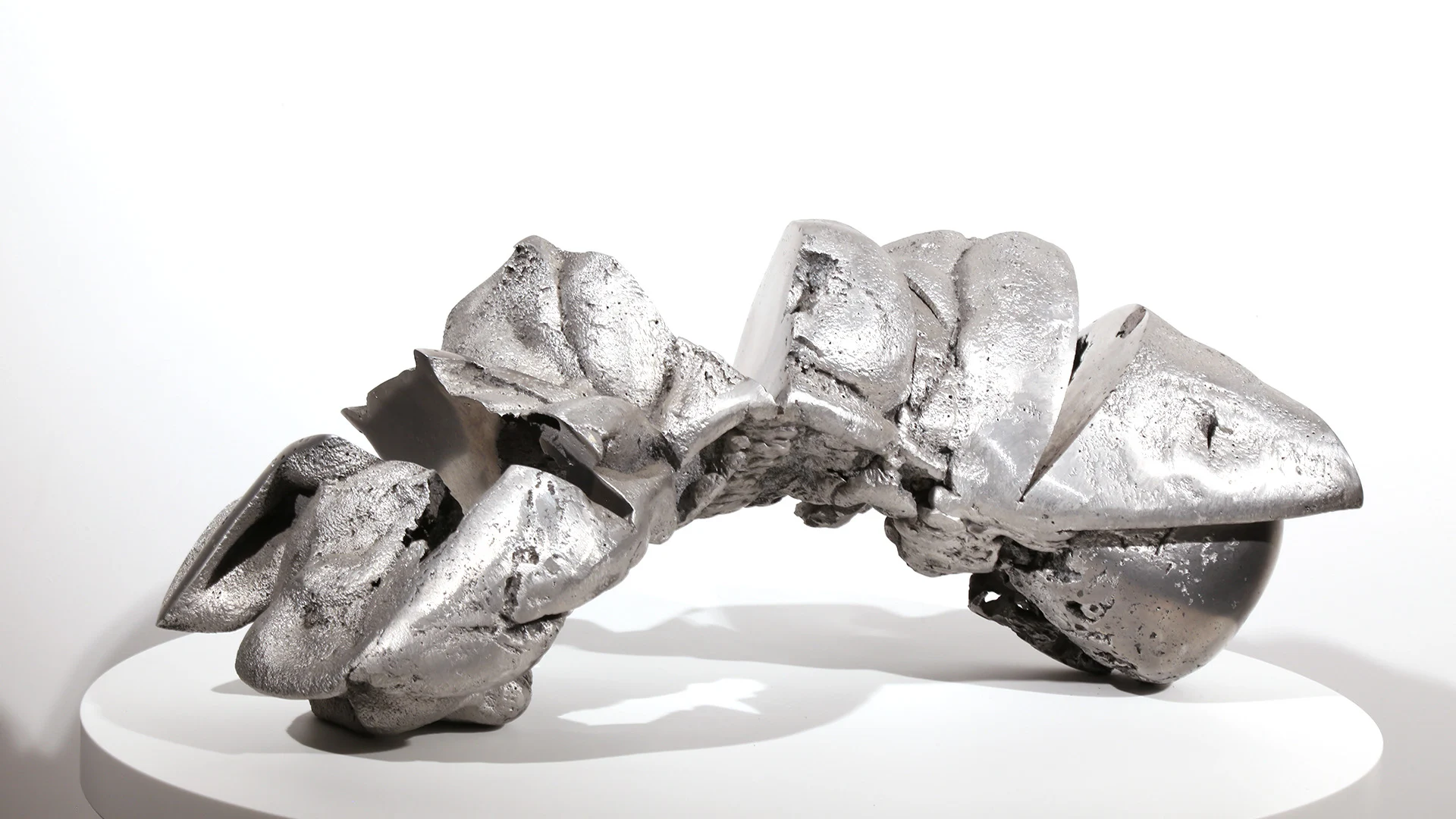 Female Knot | aluminum | 9 x 21 x 11 inches Knot, Pure Knots, Sand-casted aluminum sculpture by Mel Hantz