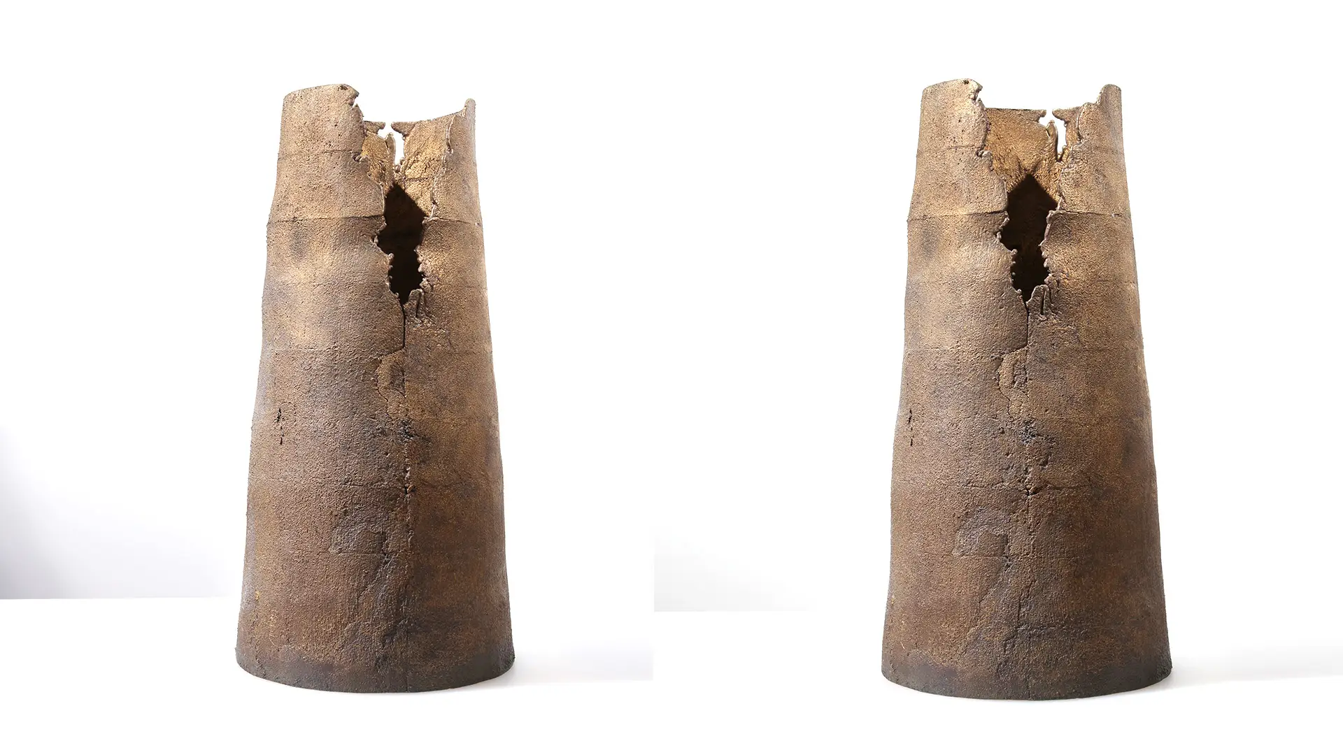 Volcanic Vase | bronze | 20 x 9 x 9 inches Knot, Vases, Sand-casted bronze sculpture by Mel Hantz